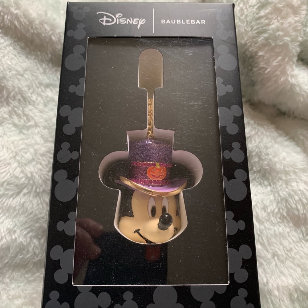Disney BaubleBar Mickey Mouse Bag Charm with Purple Hat